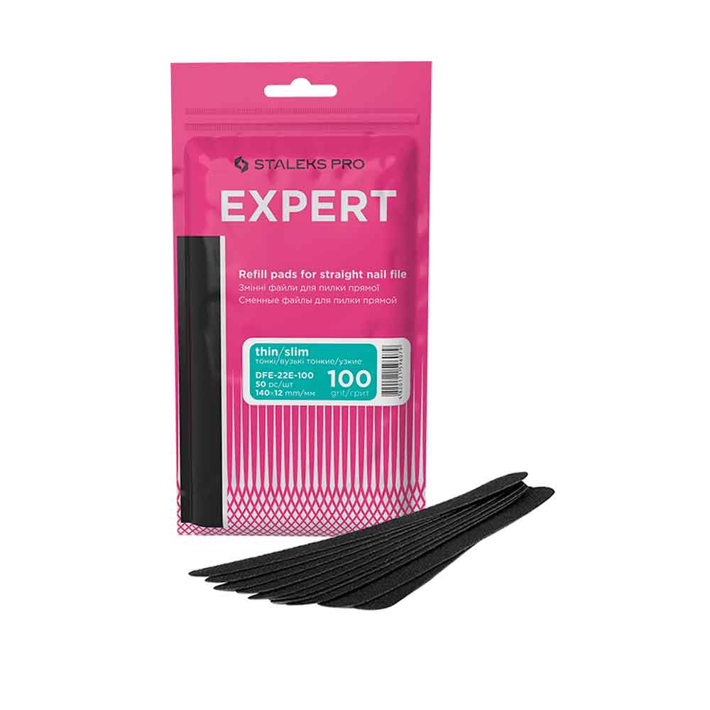 Сменные файлы для пилы прямой узкой Expert 22E 100 грит Staleks, 50 шт