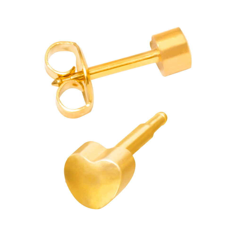 Сережки для вух серце золото R 502 Y Studex, 3 мм  Фото 2 