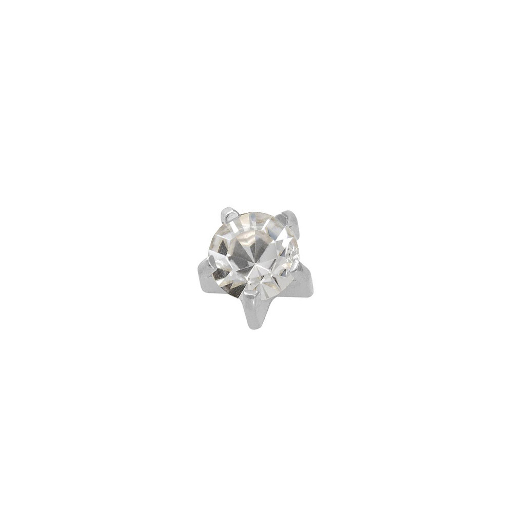Сережки для вух кришталь срібло крапан R 104 W Studex, 3 мм 