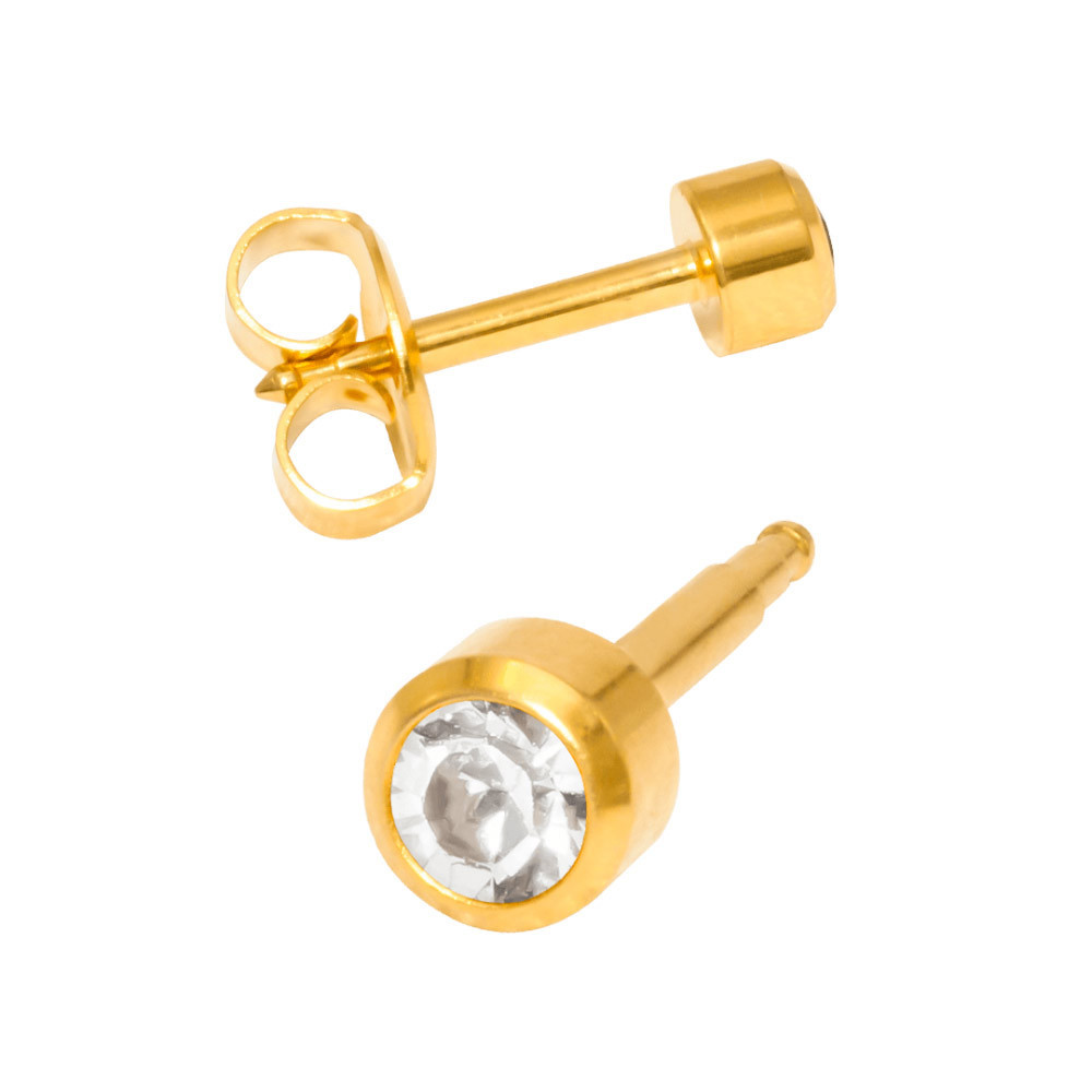 Сережки для вух міні кришталь золото завальцювання M 204 Y Studex, 2 мм на beauty-prof.com Фото 2 Сережки для вух міні кришталь золото завальцювання M 204 Y Studex, 2 мм Фото 2