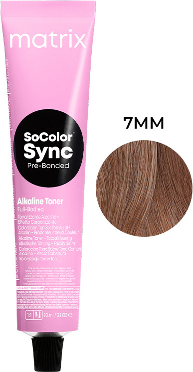 Фарба для волосся тонер тон тон PRE Bonded Socolor Sync 7MM 90мл Matrix