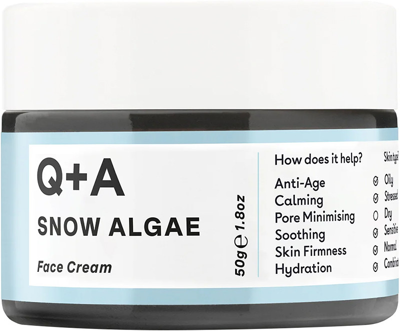 Крем для обличчя зі сніжною водорістю Snow Algae Intensive Face Cream Q+A, 50гр 