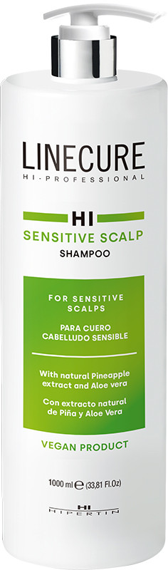 Шампунь для чутливої шкіри голови Linecure Vegan Sensitive Scalp HIPERTIN, 1000 мл