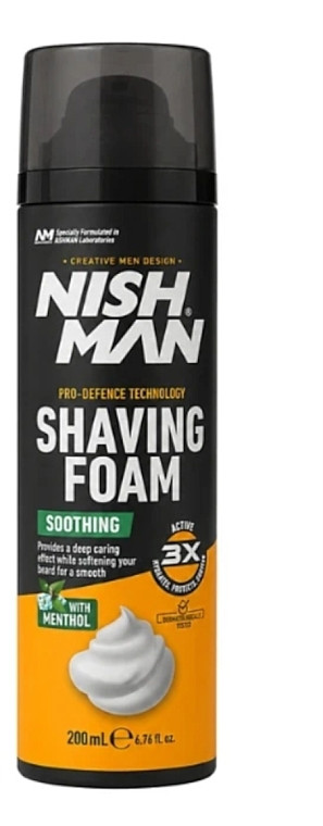 Піна для гоління Soothing з ментолом Nishman, 200 мл