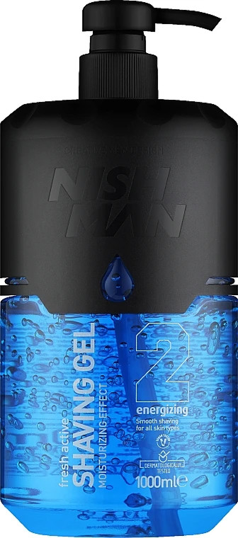 Гель для гоління №2 Energizing Nishman, 1000 мл