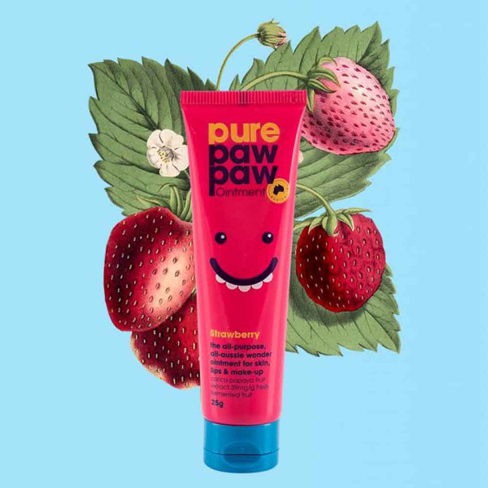 Бальзам для губ восстанавливающий Strawberry Pure Paw Paw, 25 гр на beauty-prof.com Фото 2 Бальзам для губ восстанавливающий Strawberry Pure Paw Paw, 25 гр Фото 2
