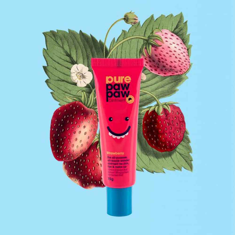 Бальзам для губ восстанавливающий Strawberry Pure Paw Paw, 15 гр на beauty-prof.com Фото 2 Бальзам для губ восстанавливающий Strawberry Pure Paw Paw, 15 гр Фото 2