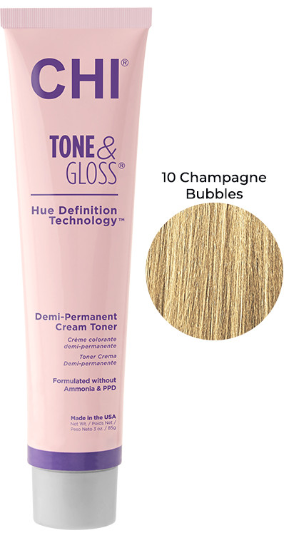 Тонер кремовий безаміачний для волосся Champagne Bubbles Tone&Gloss CHI, 85 г