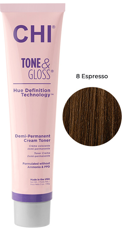 Тонер кремовий безаміачний для волосся Espresso Tone&Gloss CHI, 85 г