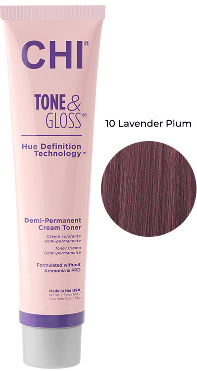 Тонер кремовий безаміачний для волосся Lavender Plum Tone&Gloss CHI, 85 г