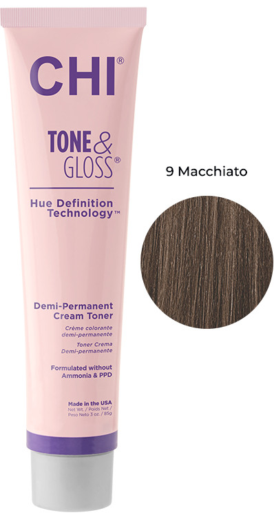 Тонер кремовий безаміачний для волосся Macchiato Tone&Gloss CHI, 85 г