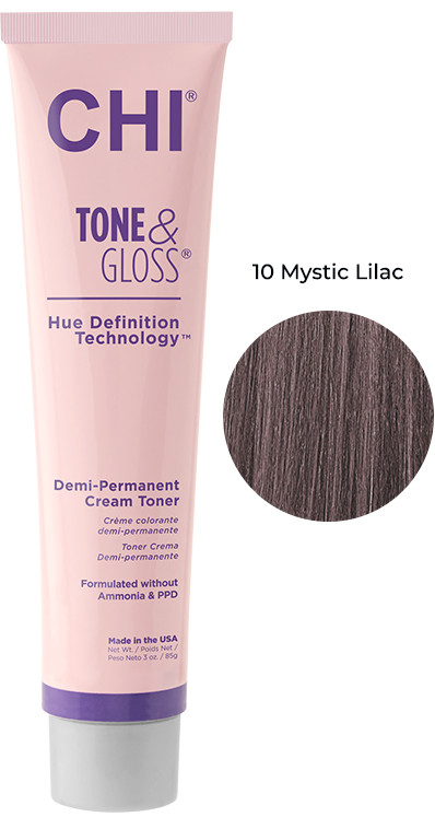 Тонер кремовий безаміачний для волосся Mystic Lilac Tone&Gloss CHI, 85 г