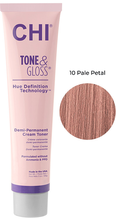 Тонер кремовий безаміачний для волосся Pale Petal  Tone&Gloss CHI, 85 г