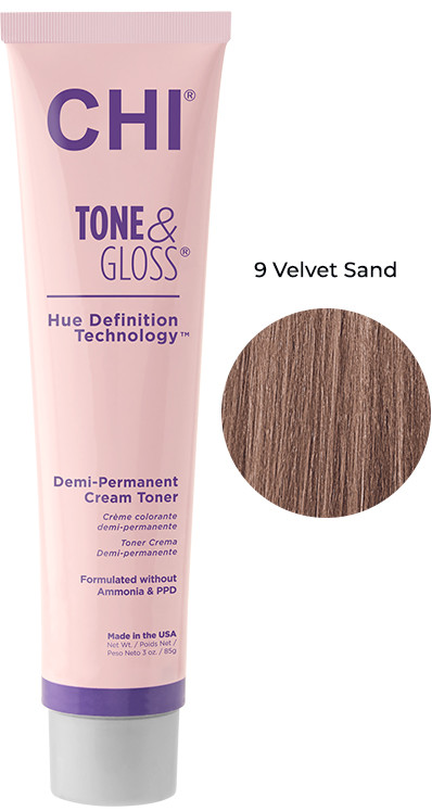Тонер кремовий безаміачний для волосся Velvet Sand Tone&Gloss CHI, 85 г